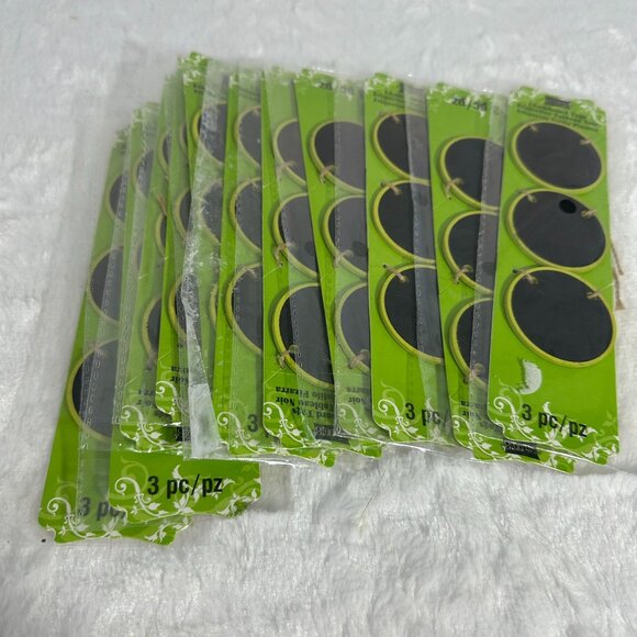 Studio 18 Chalkboard Tags 3 Pc/Pz Round Black & Lime Green With String - Picture 6 of 6